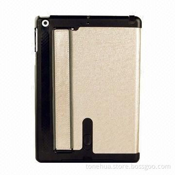 Golden New Leather Case for iPad Air, with Voice Enhancer and Heat Dispersion
